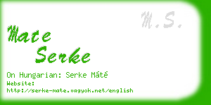 mate serke business card